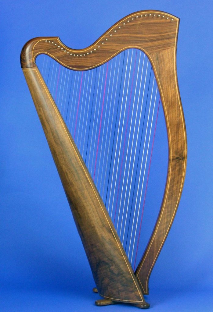 American Black Walnut harp