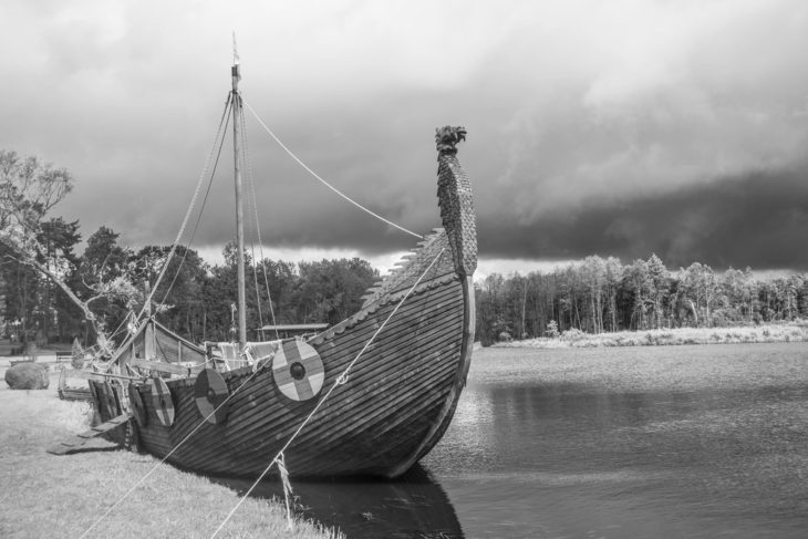 longship viking timber